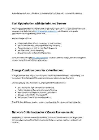Best Dell Rack Servers for Virtualization & VMware Environments | PDF