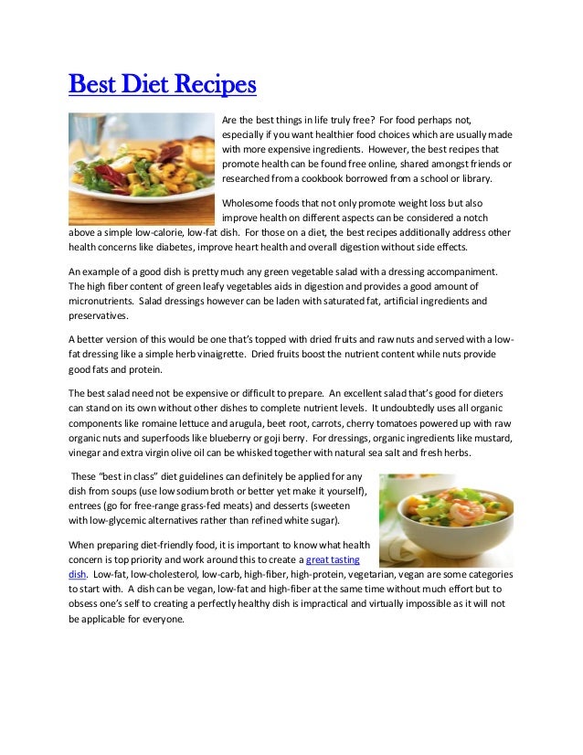 Best diet recipes