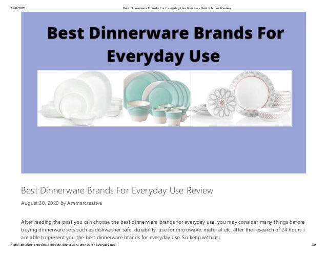 Best Dinnerware Brands For Everyday Use Best Kitchen Review