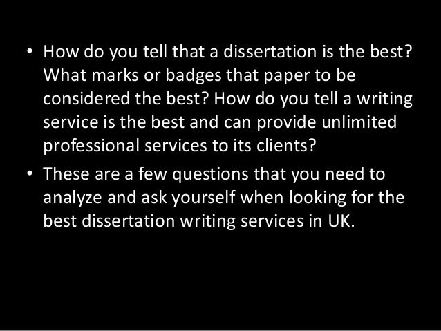 Uk dissertation writing service