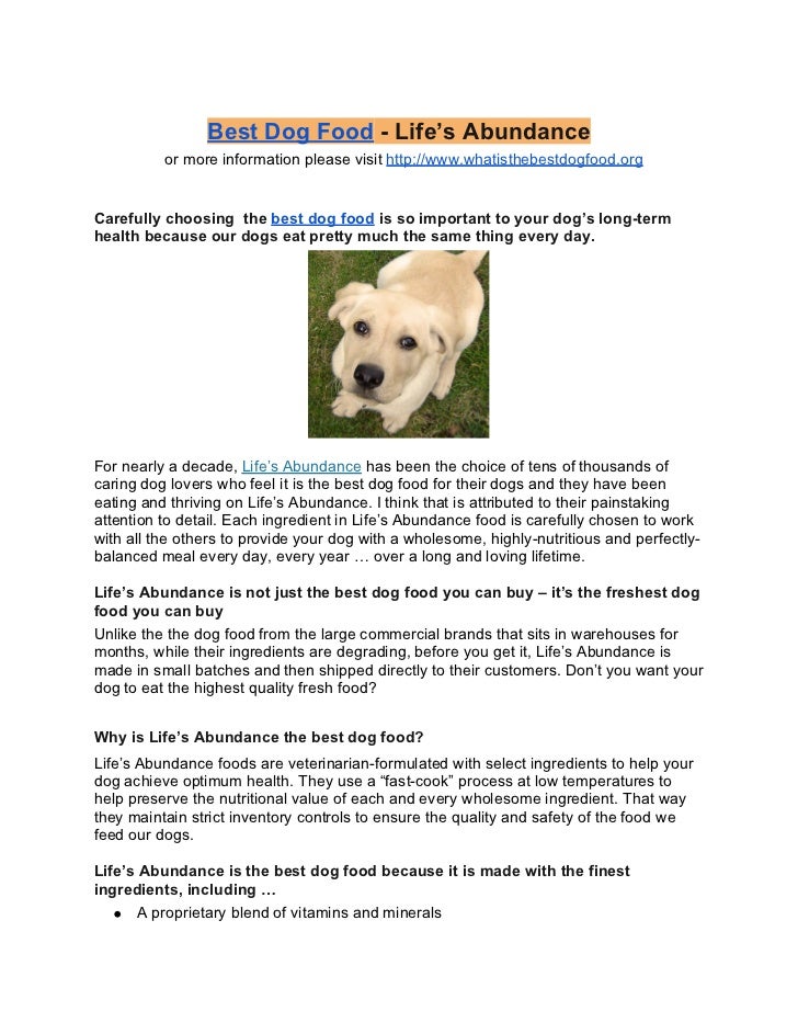 life's abundance dog food comparison