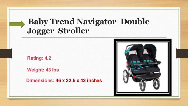 baby trend expedition double jogging stroller dimensions