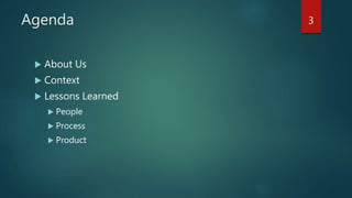 Scrum Review
 Theory: transparency, inspection, adaptation
 Values: commitment, courage, focus, openness and
respect
 Artifacts: product backlogs, increments, definition of done
 Ceremonies: sprint, planning, scrum, review, retro
 Roles: product owner, product team, scrum master
3
Source - http://www.scrumguides.org/scrum-guide.html
 