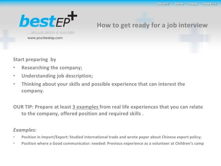 how to get ready for an interview
