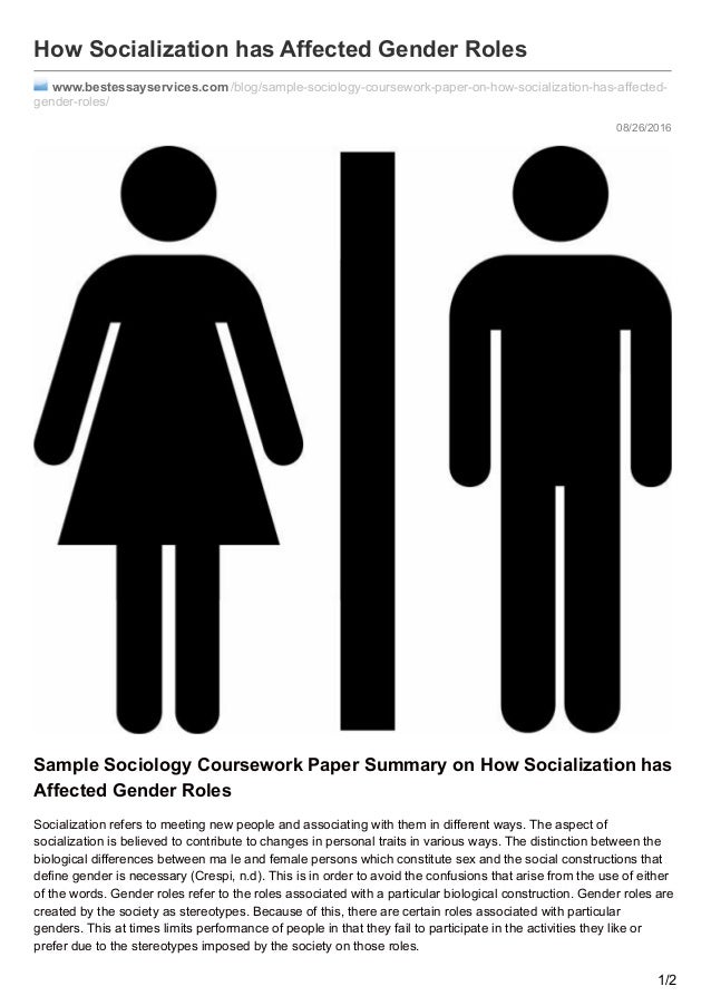 Bestessayservices How Socialization Has Affected Gender Roles
