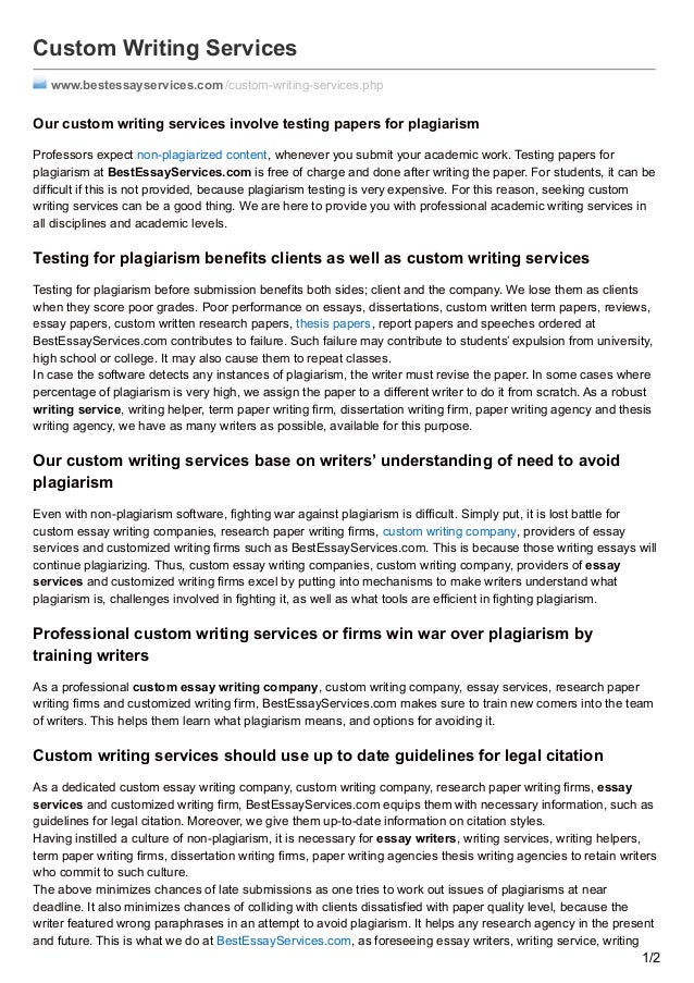 Custom writing services net