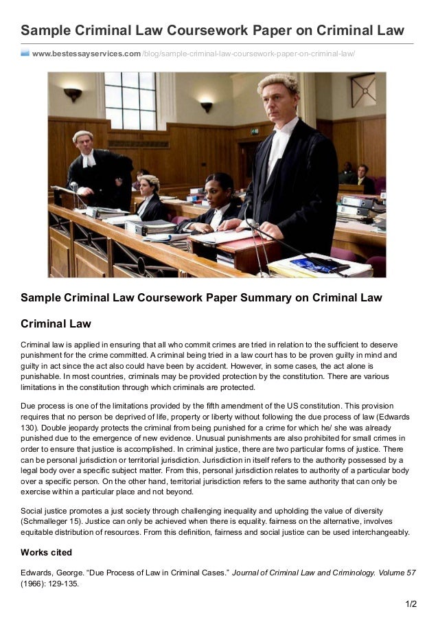 Law coursework service