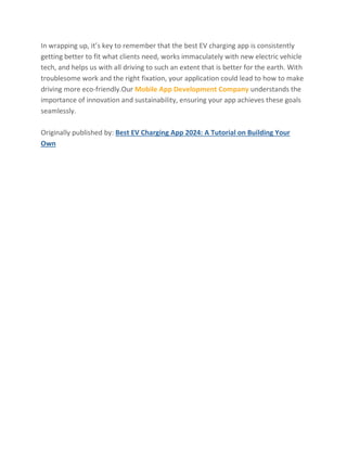 Best EV Charging App 2024 A Tutorial on Building Your Own | PDF