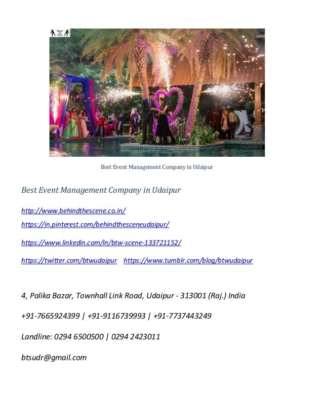 Best event management company in udaipur