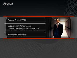 AgendaReduce Overall TCOSupport High-Performance, Mission Critical Applications at ScaleImprove IT Efficiency