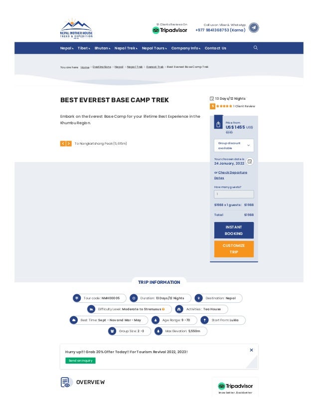 Best Everest Base Camp Trek PDF