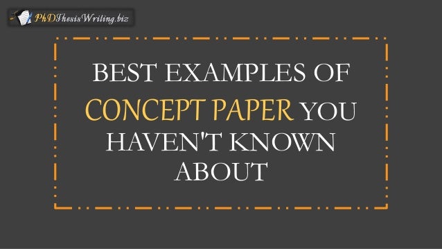 Phd thesis concept paper