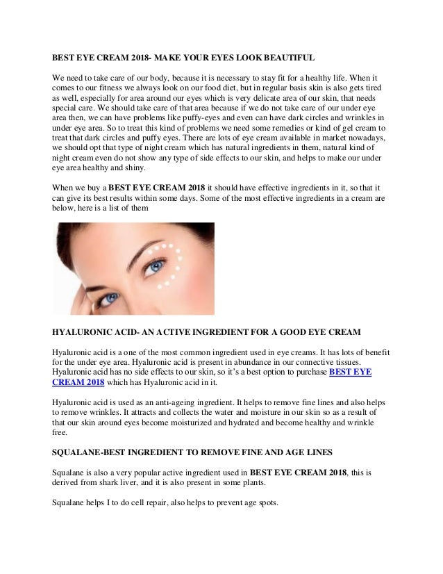 best eye cream to prevent wrinkles