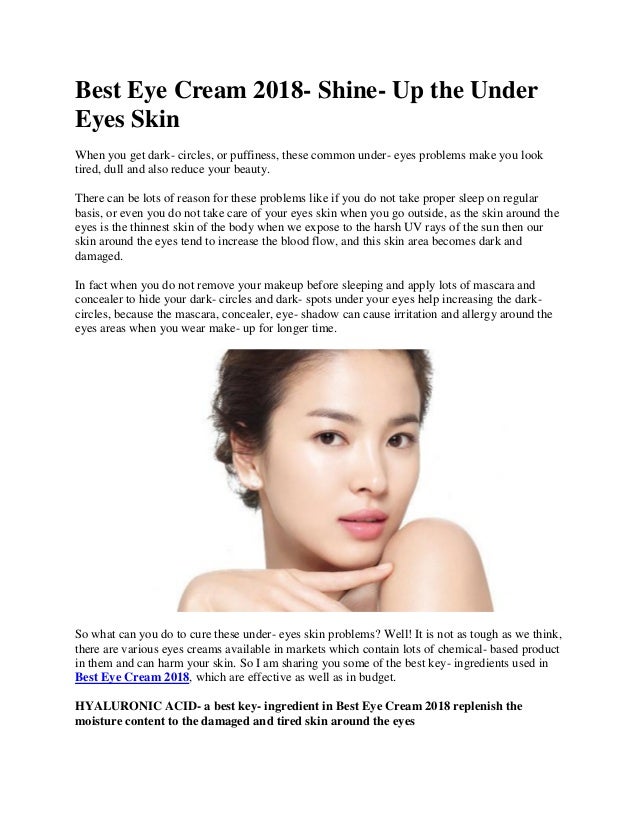 best eye cream for bags under your eyes