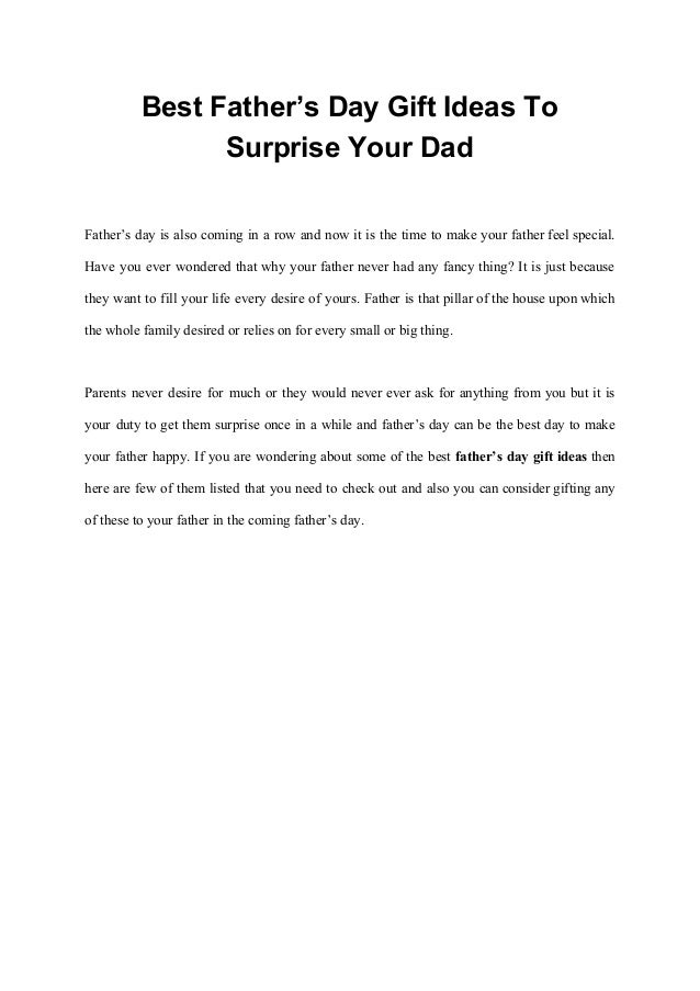 gift for would be father