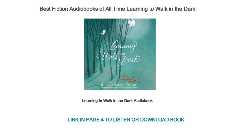 Best Fiction Audiobooks of All Time Learning to Walk in the Dark