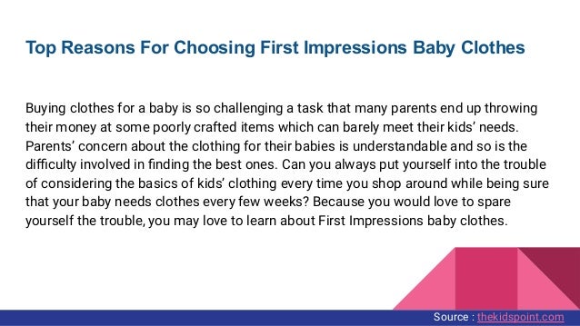 first impressions baby clothes