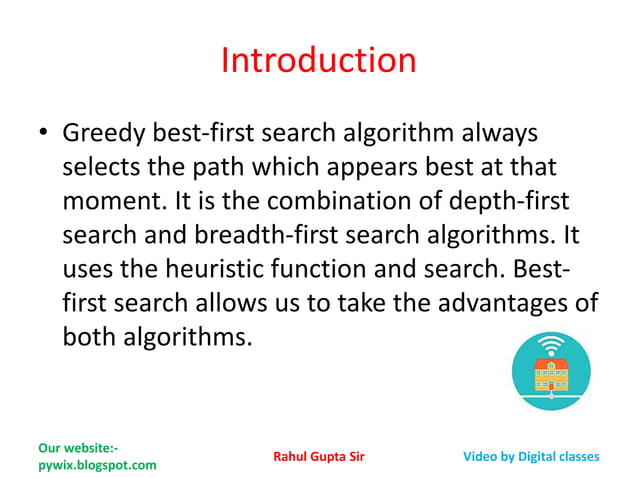 Best first search algorithm in Artificial Intelligence | PPTX