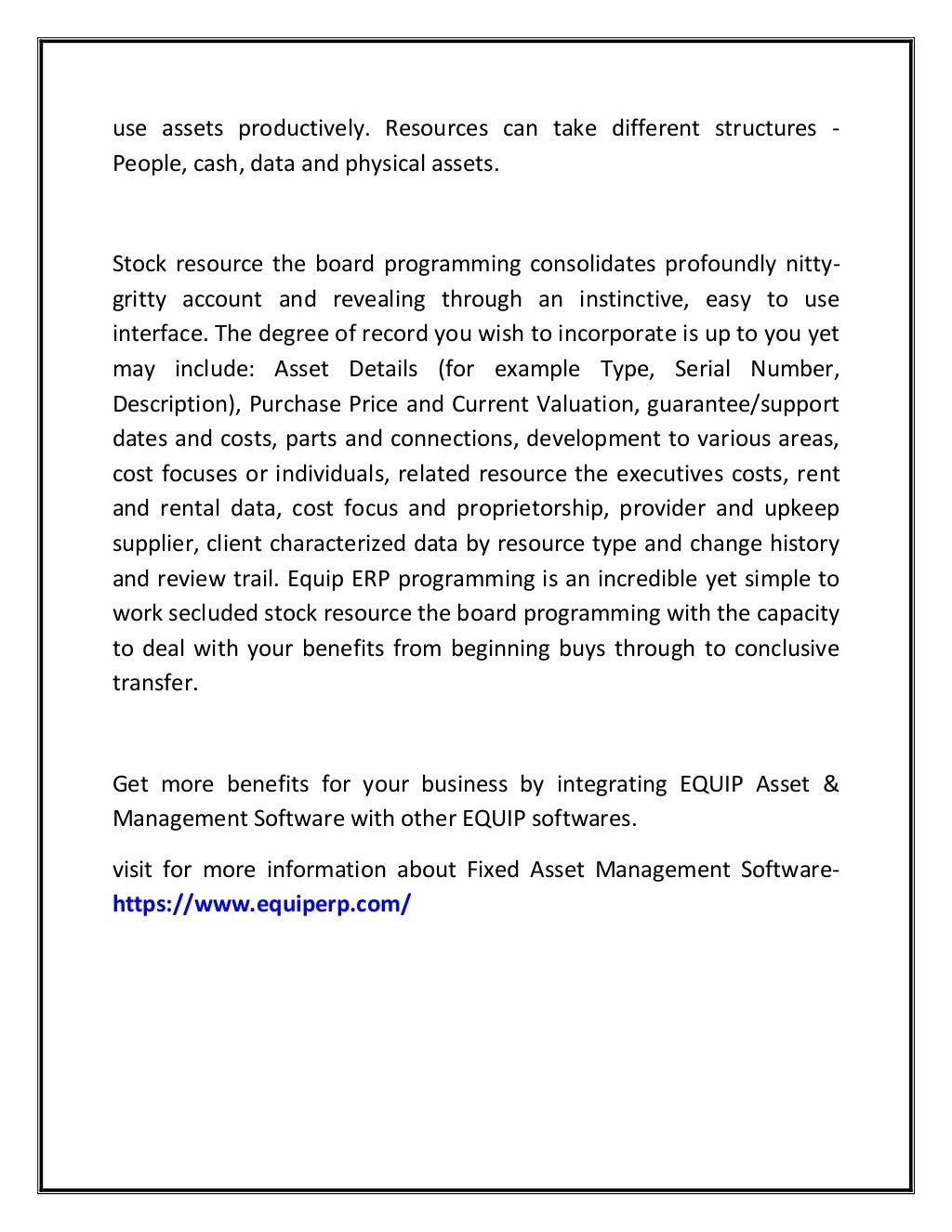 Best Fixed Asset Management Software