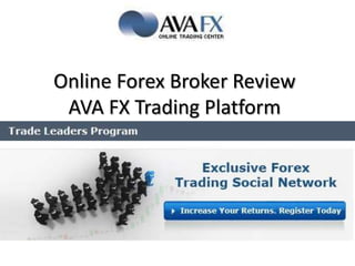 Online Forex Broker Review AVA FX Trading Platform 