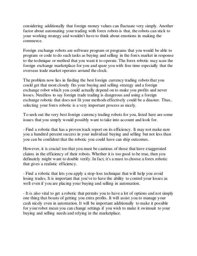 Best Forex Robot 2018 - 