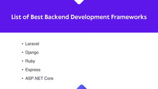 Best Frameworks for Website Development (Backend) | PPTX