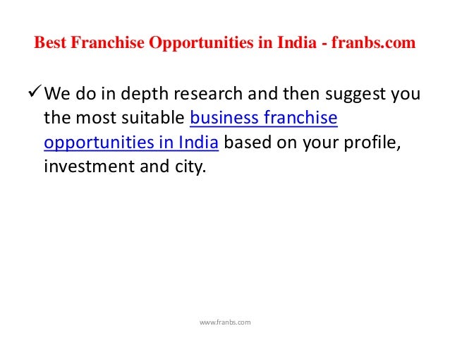 Best franchise opportunities in india - franbs.com