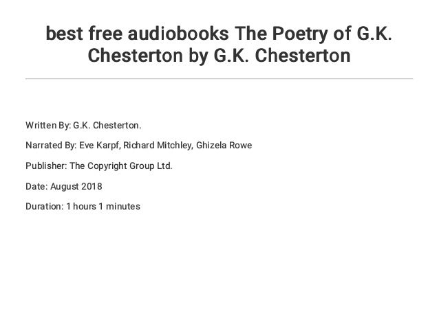 Get Gk chesterton poems For Free