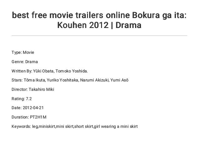 Best Free Movie Trailers Online Bokura Ga Ita Kouhen 12 Drama