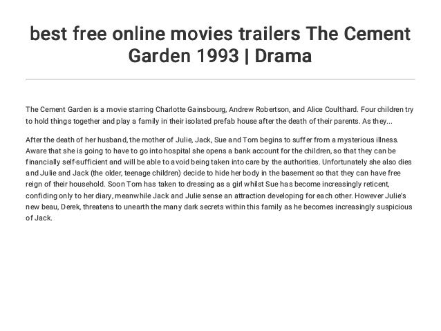 Best Free Online Movies Trailers The Cement Garden 1993 Drama