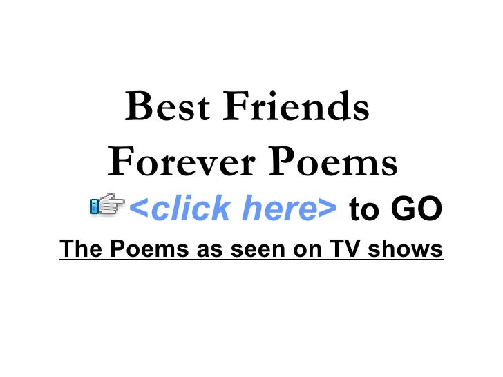 Poems short bestfriend Friendship Poems