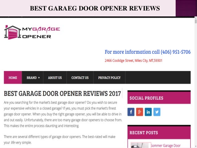 Best Type Of Garage Door Opener Available Here