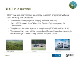 Sustainable Bioenergy Solutions for Tomorrow (BEST) general ...