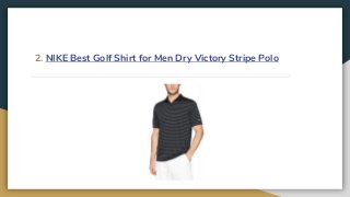2. NIKE Best Golf Shirt for Men Dry Victory Stripe Polo
 