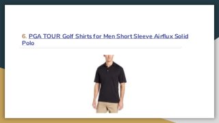 6. PGA TOUR Golf Shirts for Men Short Sleeve Airflux Solid
Polo
 