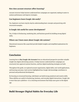 Buy Google Ads Accounts for Instant Campaign Approval | PDF