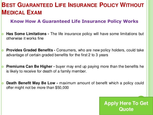 Best Guaranteed Life Insurance Policy Without Medical Exam