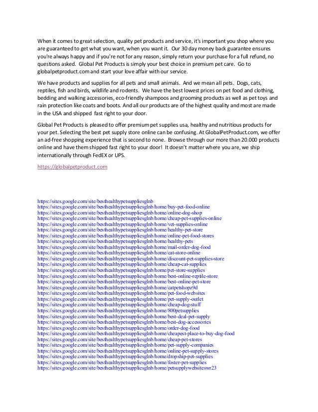 healthy pet supplies