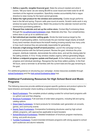 Top High School Band Fundraising Ideas to Boost Budgets and Programs | PDF
