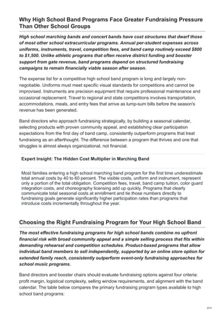 Top High School Band Fundraising Ideas to Boost Budgets and Programs | PDF