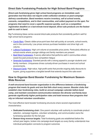 Top High School Band Fundraising Ideas to Boost Budgets and Programs | PDF