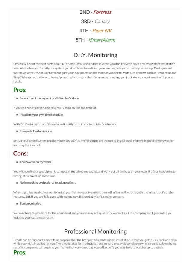 Best home security systems comparison