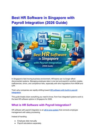 Comprehensive Guide to Singapore's Best HR Software with Payroll ...