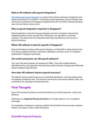 Comprehensive Guide to Singapore's Best HR Software with Payroll ...