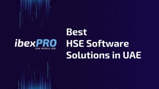 Best
HSE Software
Solutions in UAE
 