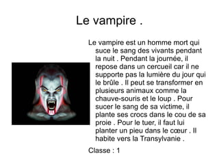 Classe : numéro 1 . 