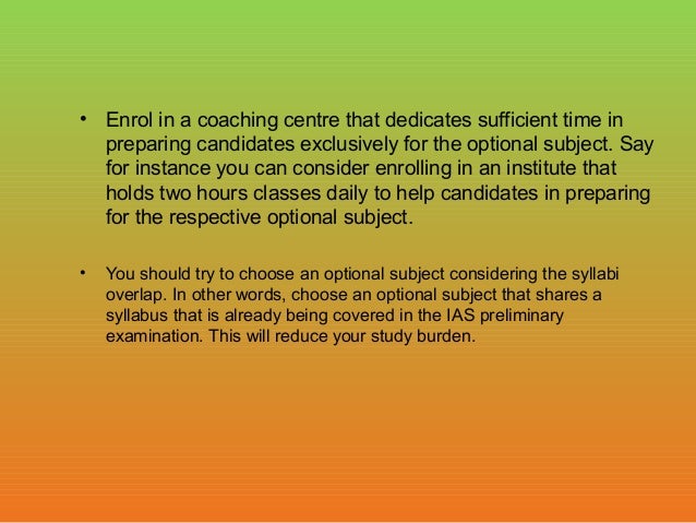 Best optional subject of ias
