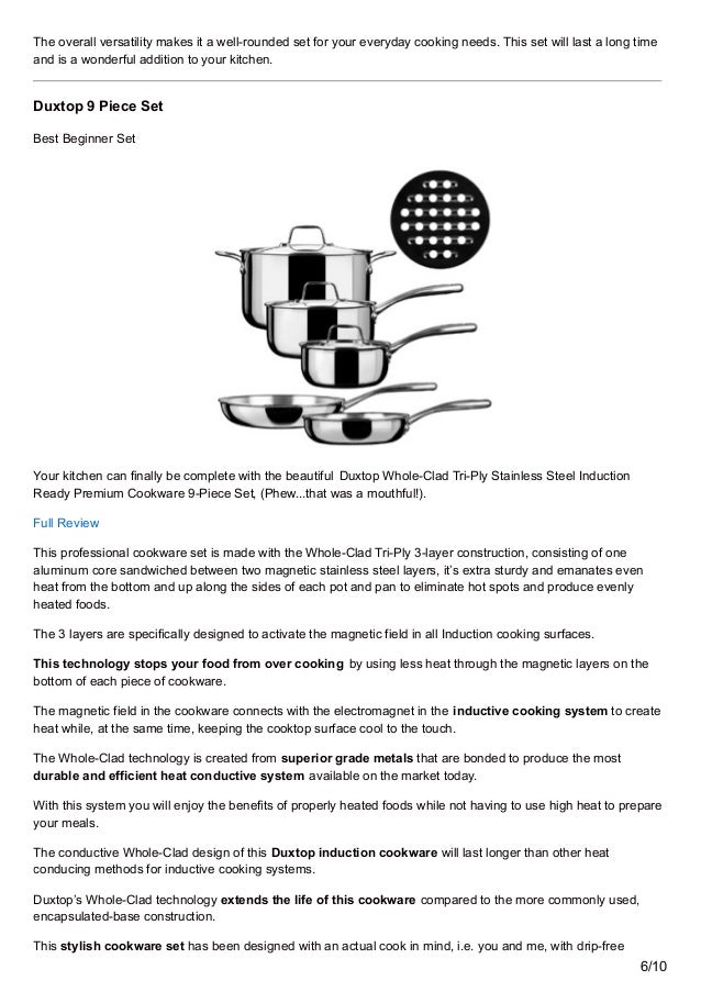 Best Induction Cookware Sets Top 3 of 2016