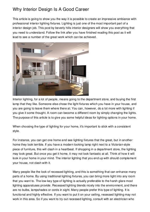 Why Interior Design Is A Good Career