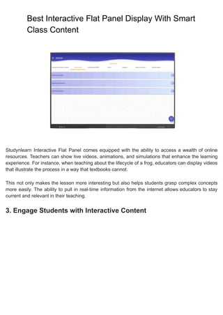 Best Interactive Flat Panel Display With Smart Class Content.pdf